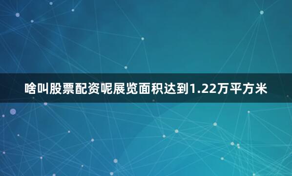 啥叫股票配资呢展览面积达到1.22万平方米